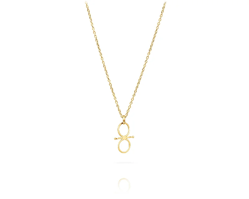 Small Fulmer Snaffle Bit Charm Necklace | Gold