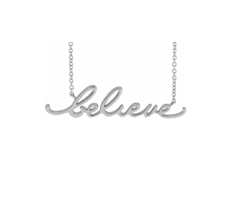 Sterling Silver Believe Necklace - available by special order