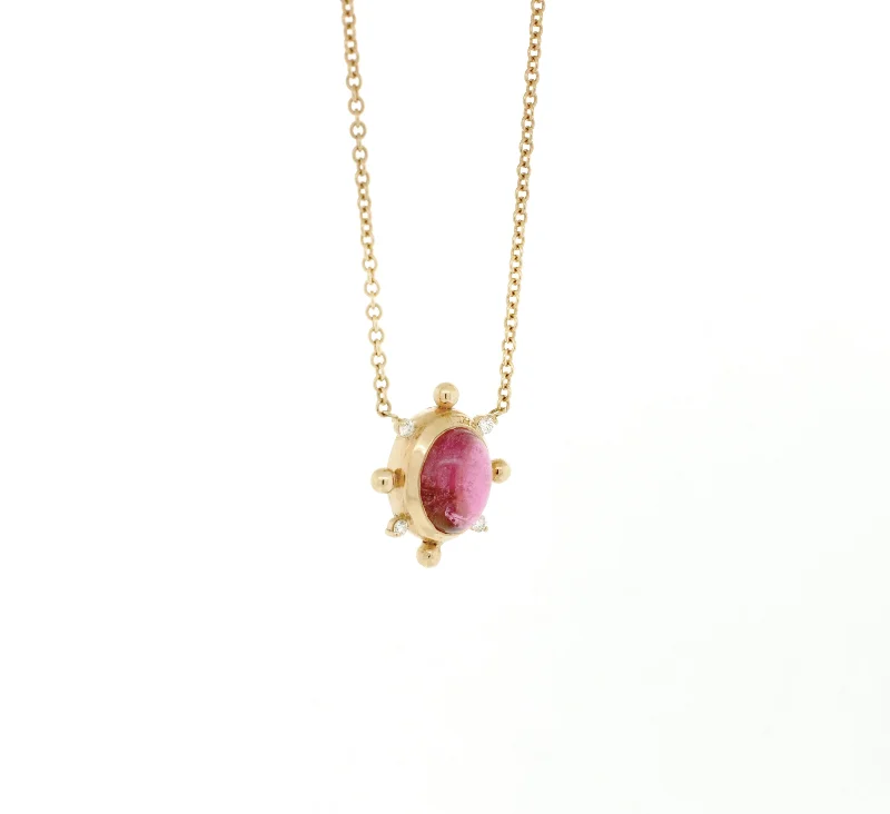 The "Emma" Pink Tourmaline and Diamond Necklace