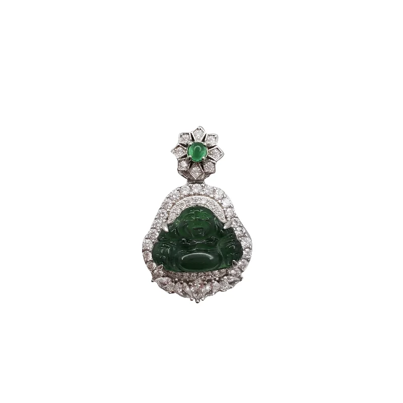 Cubic Zirconia Buddha Pendant