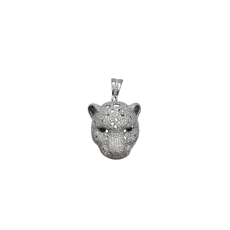 Cubic Zirconia Panther Pendant (Silver)