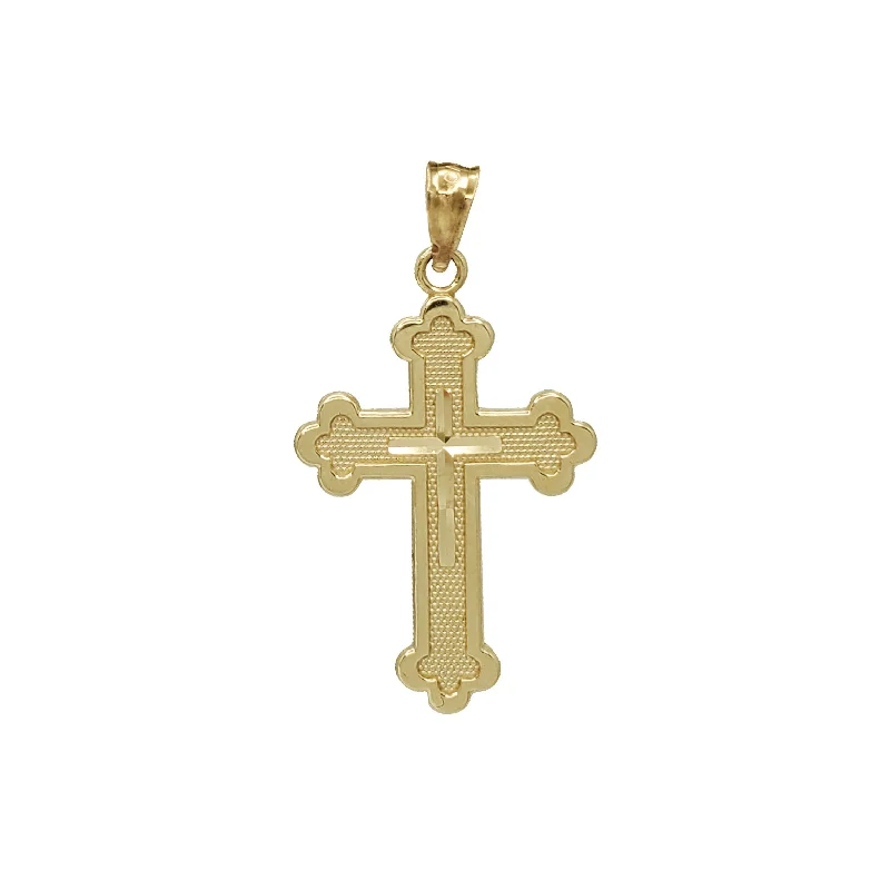 Diamond-Cut Cross Pendant (10K)