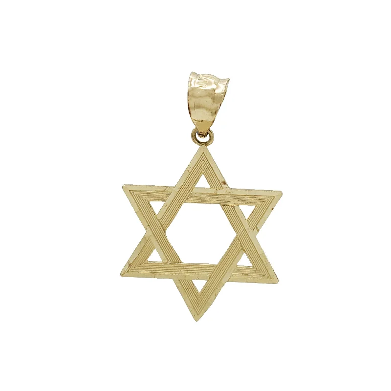 Diamond-Cut Star Of David Pendant (14K)