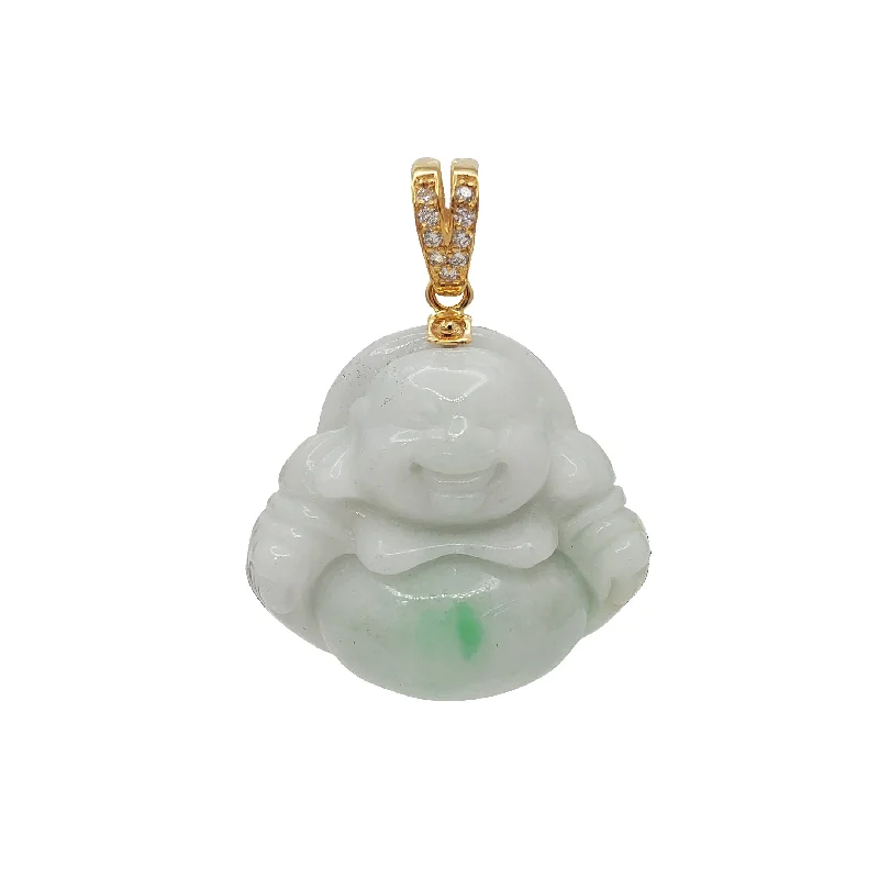 CZ Laughing Jade Pendant (14K)