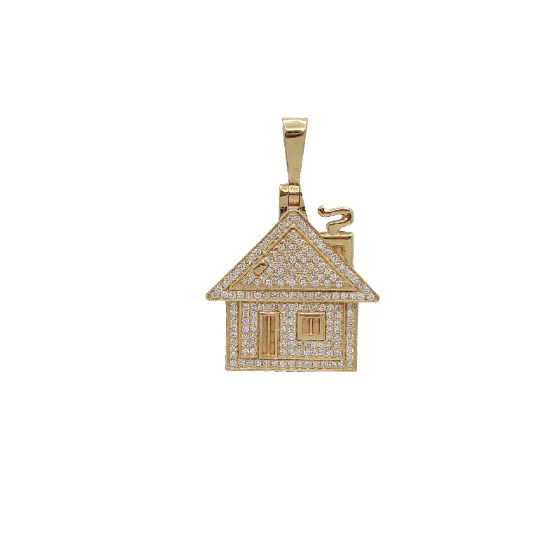 Diamond Trap-House Pendant (18K)