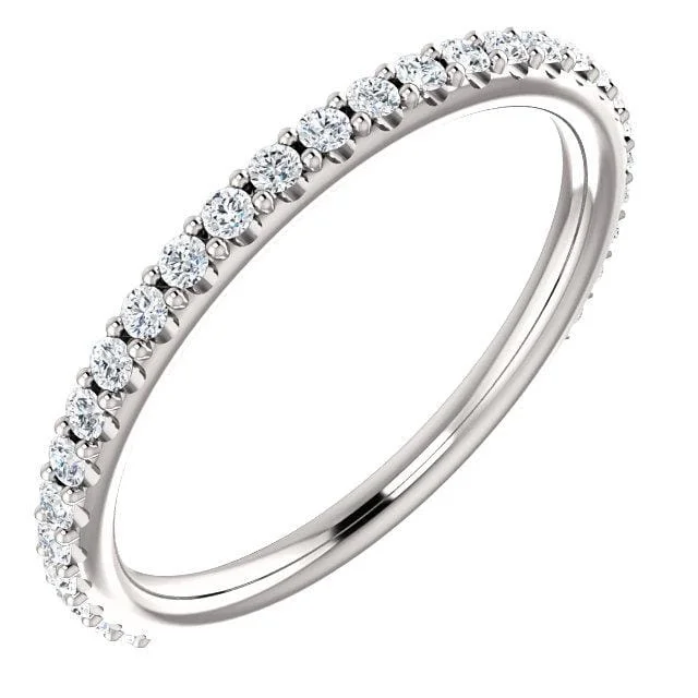 Natural Diamond Wedding Ring E/F/G Color VS1-VS2 Clarity