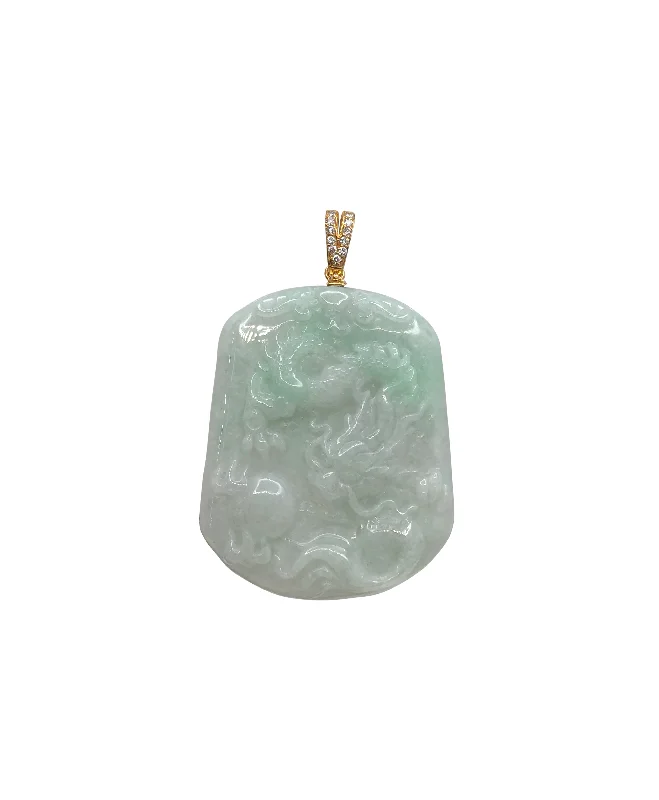 Dragon Jade Pendant (14K)