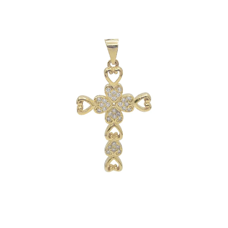 Heart Cross Pendant  (Silver)