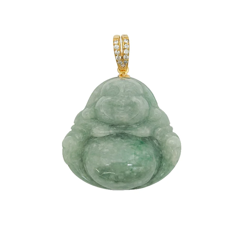 Jade Buddha Pendant (14K)