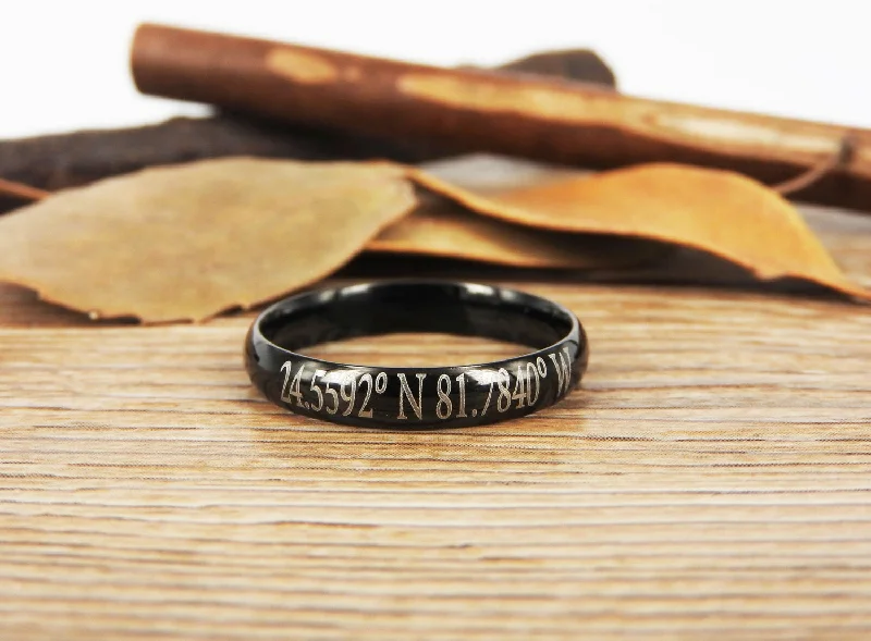 Latitude Longitude Ring, Coordinate Ring, Longitude Latitude, Personalized Ring, Personalized Jewelry,ring coordinates