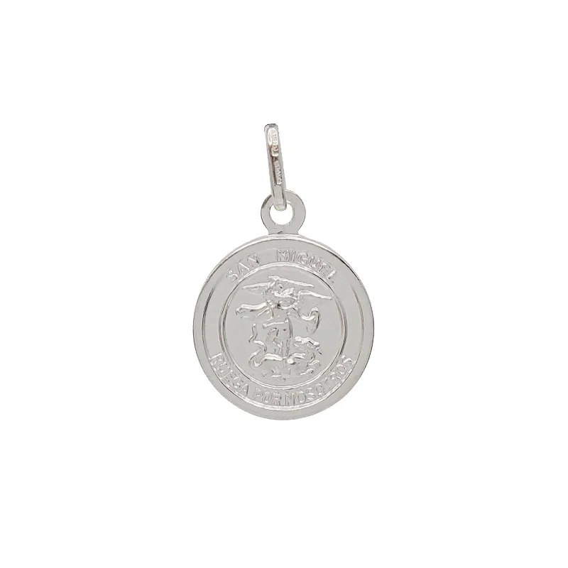 Saint Miguel Round Pendant (Silver)