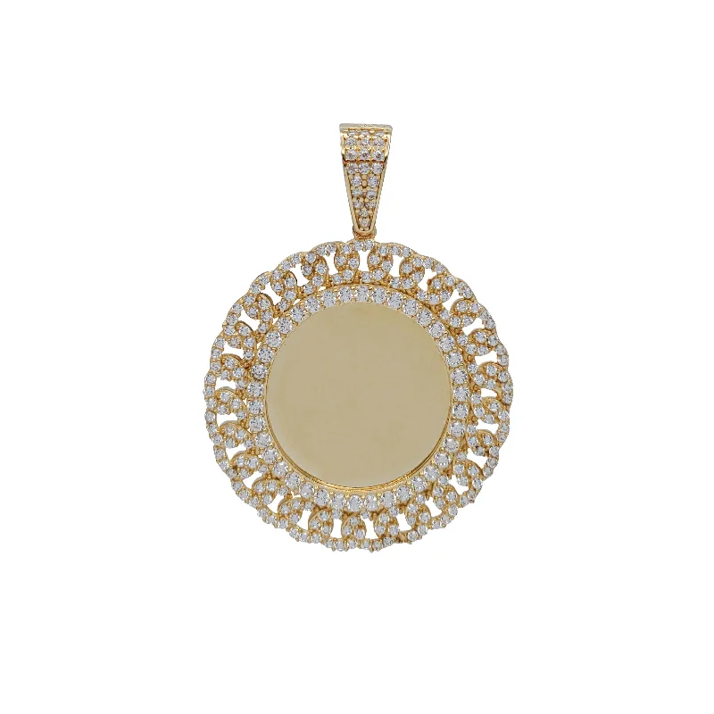 Zirconia Rope Picture Pendant 14K